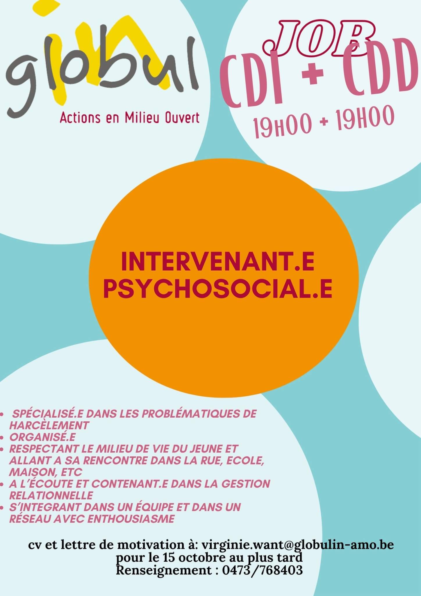 Offre d'emploi CDI 19h00 et CDD 19H00 (1)